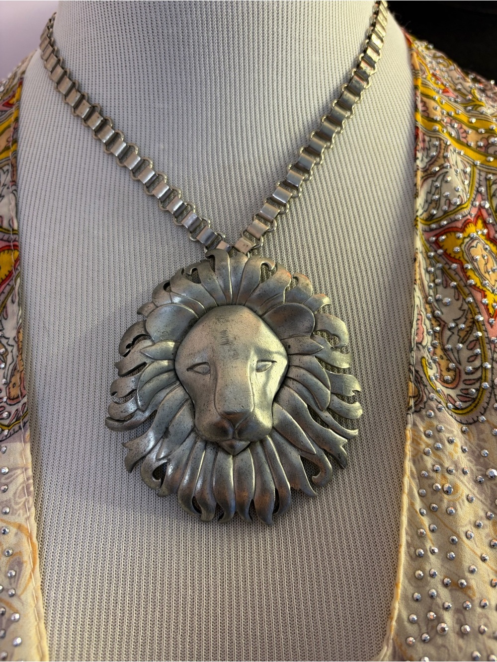 Vintage Lion's Head Necklace